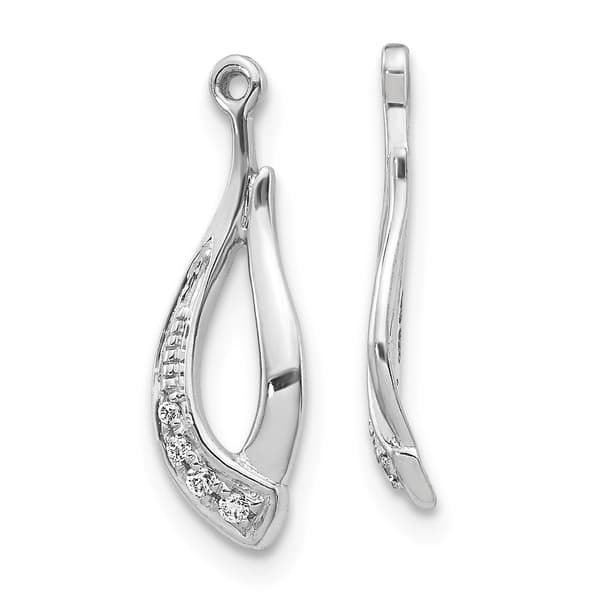 Diamond Classics&#40;tm&#41; 14kt. Twisted Teardrop Earring Jackets - image 