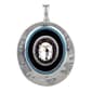 Wearable Art Silver Turquoise Black Circle Pendant Enhancer - image 1