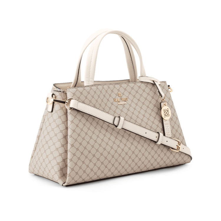 Nine West Luela Satchel - Mushroom Logo