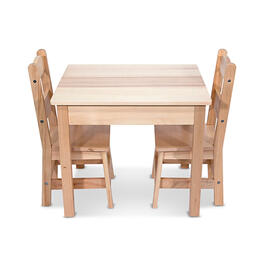 Melissa & Doug&#174; 3pc. Solid Wood Table & Chairs Set