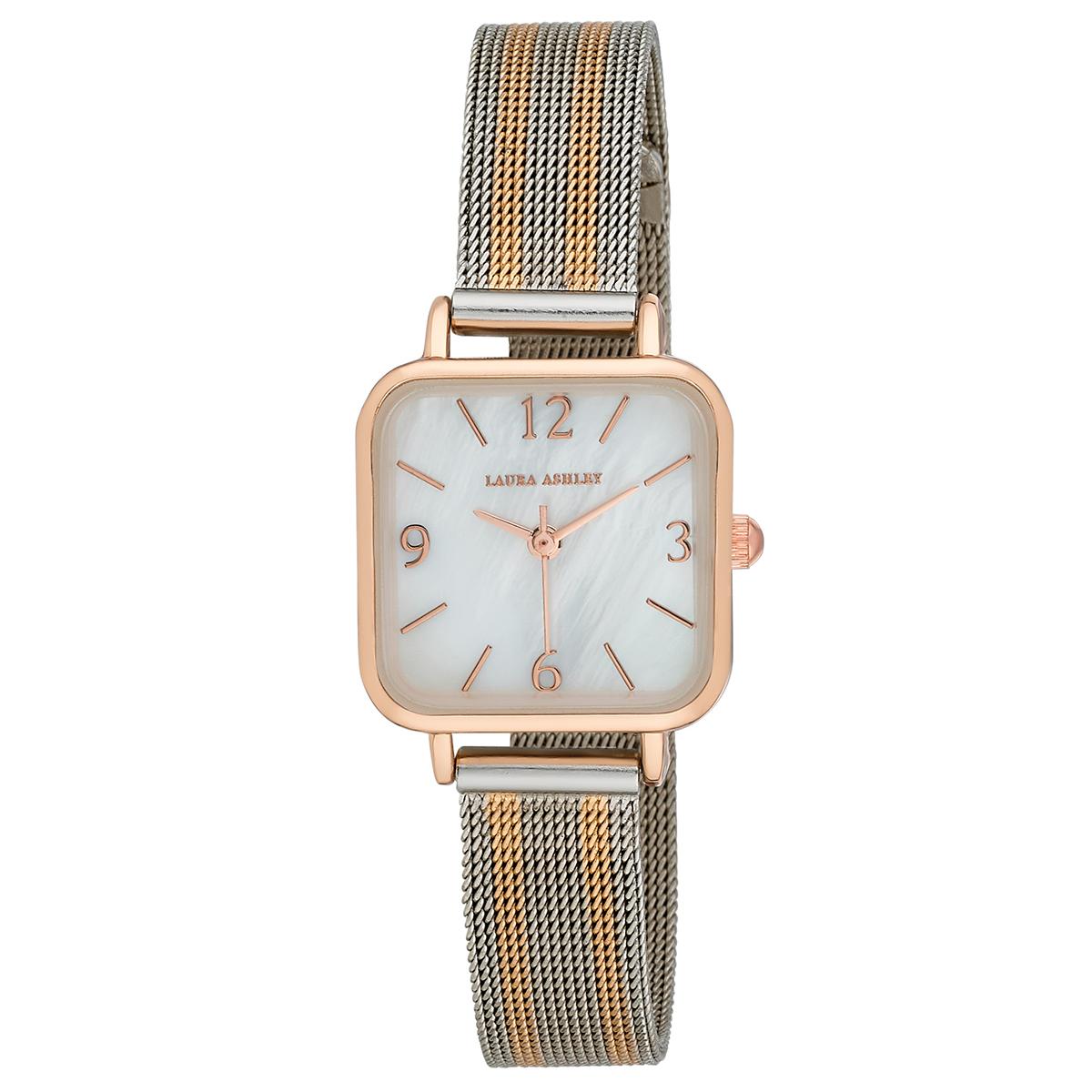 Womens Laura Ashley® Two-Tone Rose Gold Watch - LA2062TTR