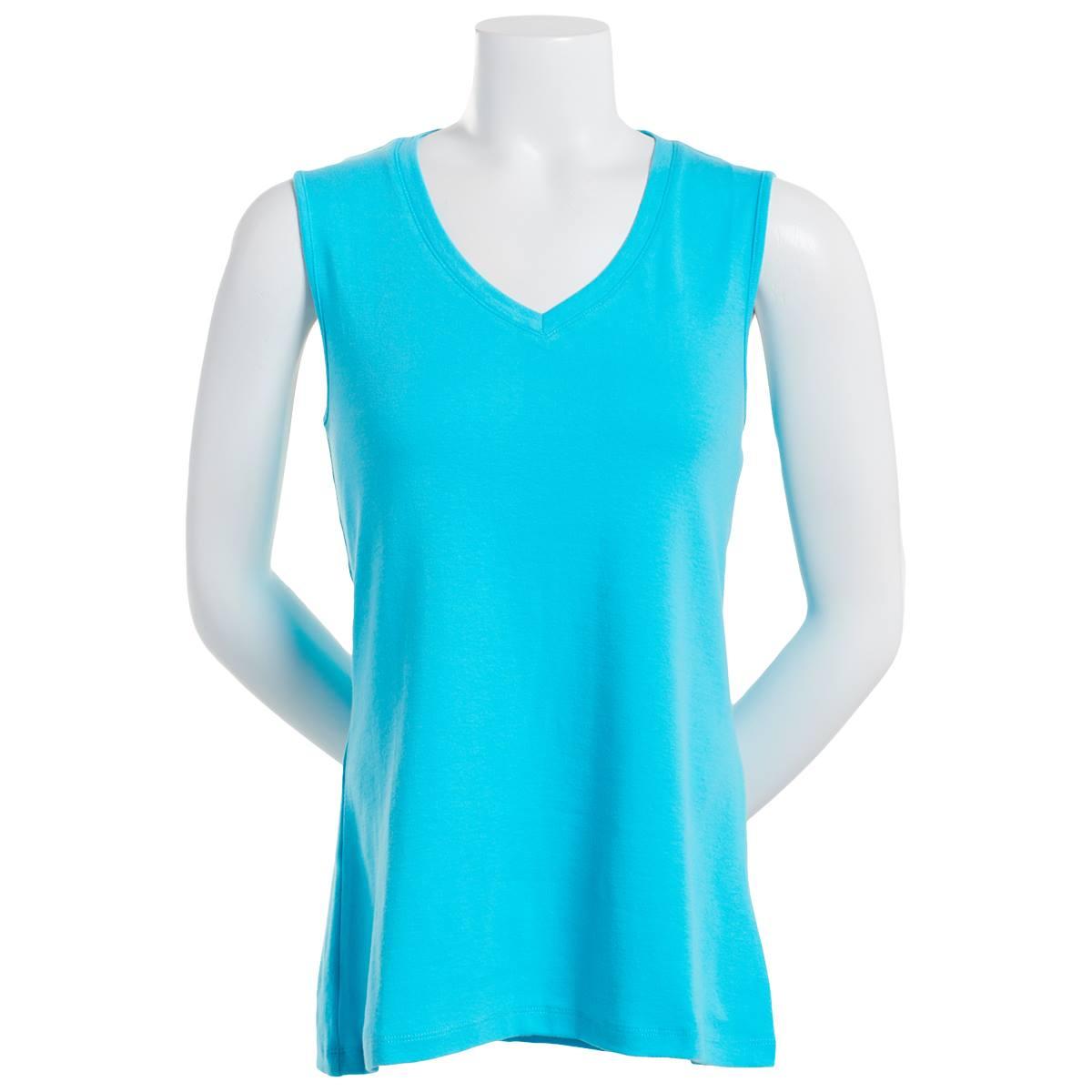 Women Preswick & Moore® Rib V-Neck Tank Top