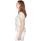Petite Emaline Key Items Short Ruched Sleeve Leaf Tee - image 3