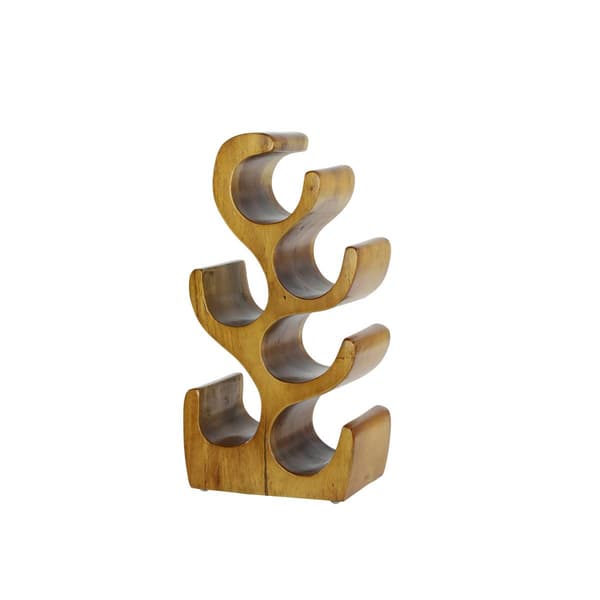 9th & Pike® Natural Acacia Wood Wine Rack Sculpture