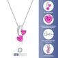 Gemminded Sterling Silver 5mm Heart Created Pink Sapphire Pendant - image 4