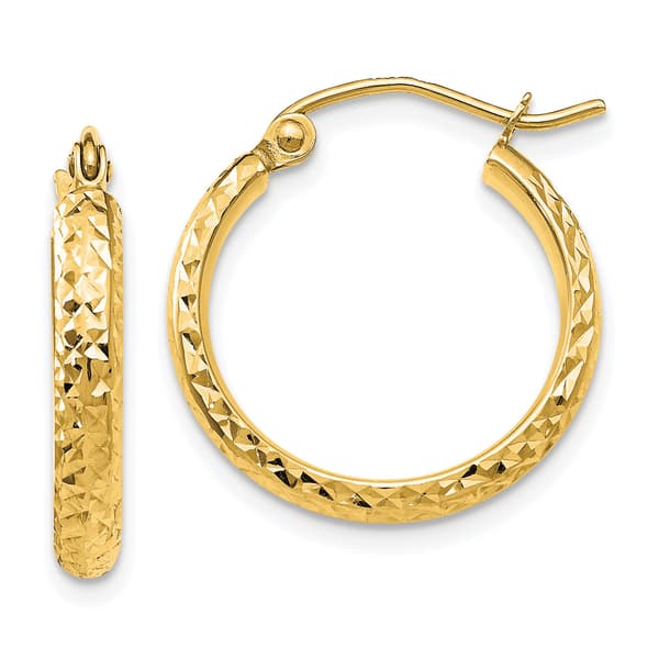 Gold Classics(tm) 14kt. Gold 18mm Polished Hoop Earrings - image 