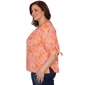 Plus Size Ruby Rd. Hothouse Florals Tie Sleeve Paisley Blouse - image 4
