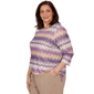 Plus Size Alfred Dunner Grand Bazaar Ripple Stripe Blouse - image 3