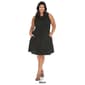 Plus Size White Mark Knee Length Tweed Fit and Flare Dress - image 5