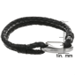 Mens Lynx Stainless Steel & Leather Bracelet - image 4