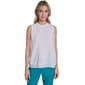 Womens Calvin Klein Sleeveless Ruffle Hem Neck Draped Blouse - image 1