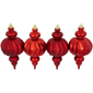 Northlight 4ct. 2-Finish  Finial Shatterproof Christmas Ornaments - image 2