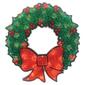 Northlight 15in. Holographic Christmas Wreath Window Silhouette - image 1