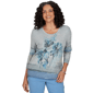 Womens Alfred Dunner Provence 3/4 Sleeve Watercolor Floral Tee - image 1