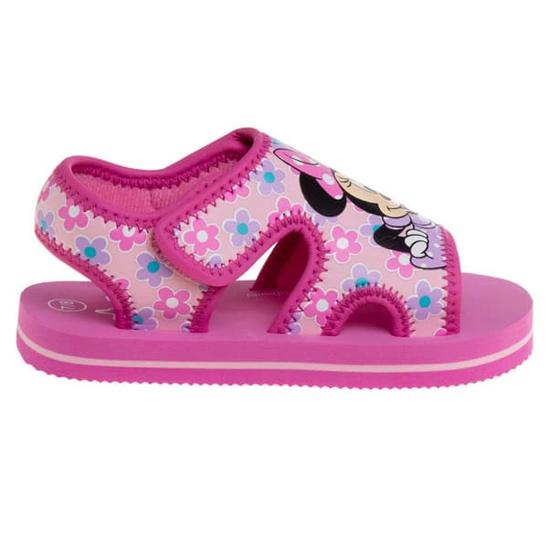 Little Girls Disney Minnie Mouse Hook and Loop Sandals