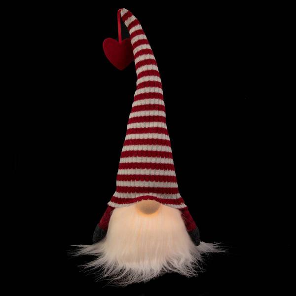 Northlight Seasonal LED Striped Valentine''s Day Gnome Figurine