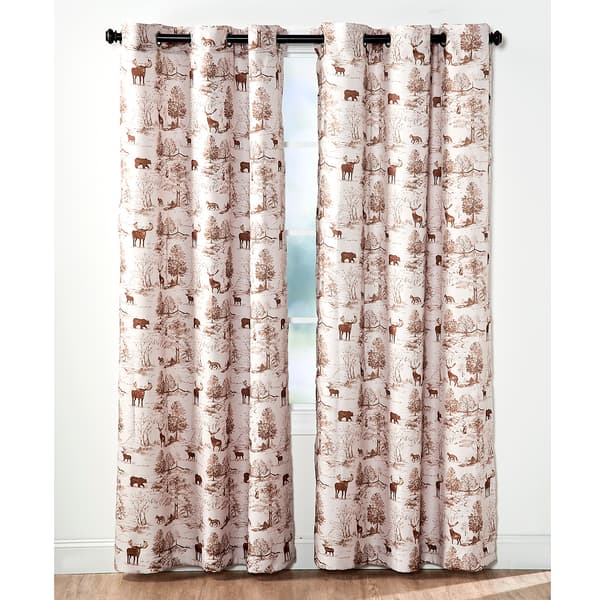 Montana Wildlife Print Grommet Panel Curtain - image 