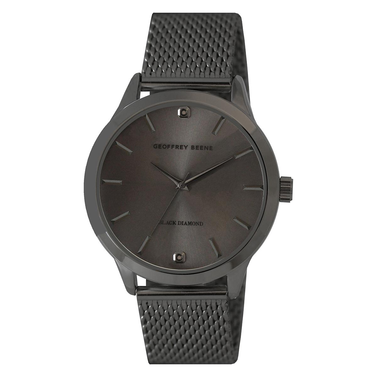 Mens Geoffrey Beene® Black Diamond Dial Watch - GB8207GU
