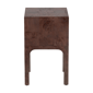 bali & pari Kayla Dark Walnut Brown Real Burl Wood Nightstand - image 4