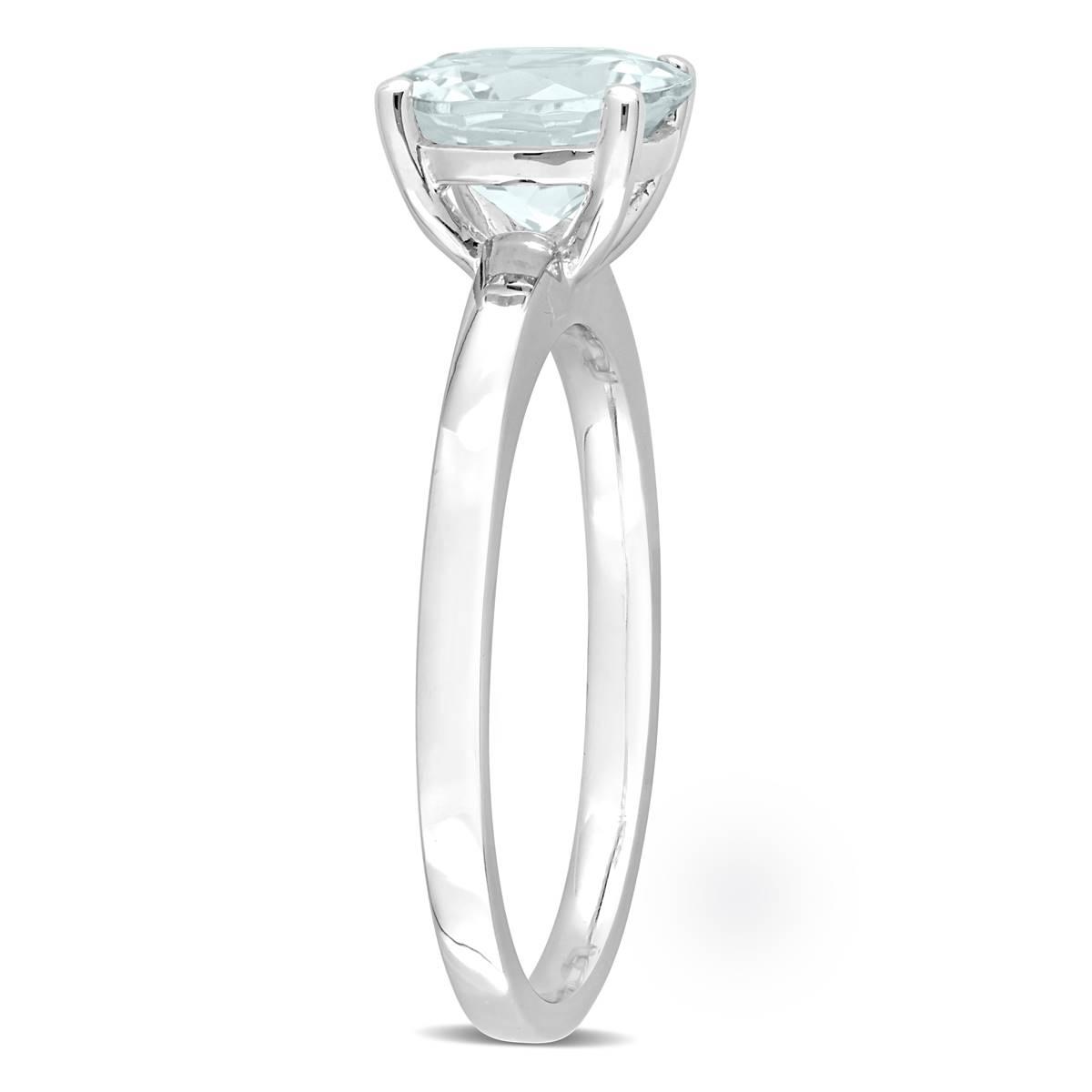 Gemstone Classics™ 10kt. White Gold Aquamarine Solitaire Ring