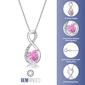 Gemminded Sterling Silver 6mm Heart Created Sapphire Pendant - image 4