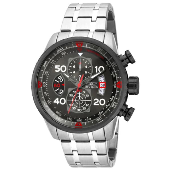 Mens Invicta Aviator Gunmetal Dial Watch - 17204 - image 