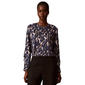 Womens Calvin Klein Long Sleeve Keyhole Neck Satin Blouse - image 3