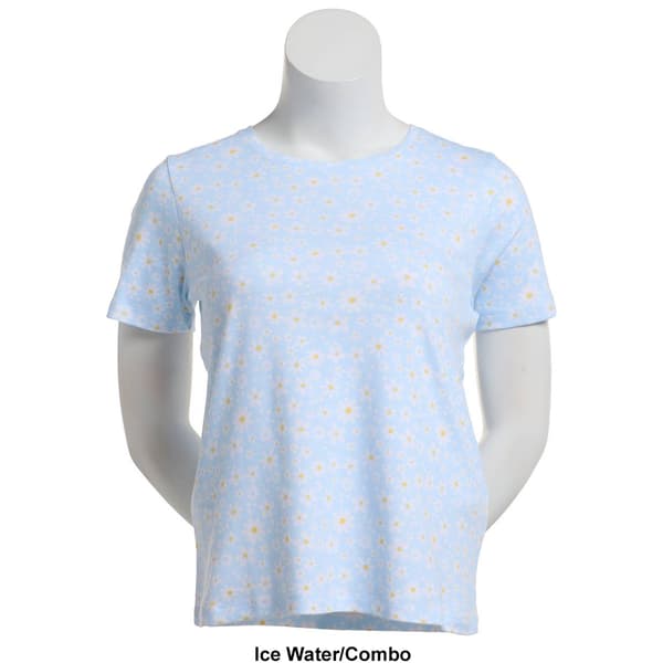 Womens Hasting & Smith Short Sleeve Crew Neck Daisy Tee