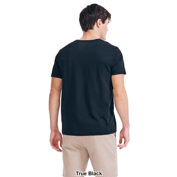 Nautica Short Sleeve V-Neck T-Shirt, Solid Cotton Blend Tee With Tagless Interior Camiseta Para