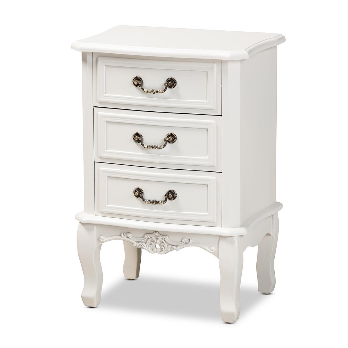 Baxton Studio Gabrielle Traditional French Country 3 Drawer...