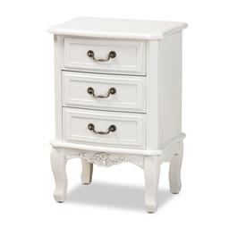 Baxton Studio Gabrielle Traditional French Country 3 Drawer Night