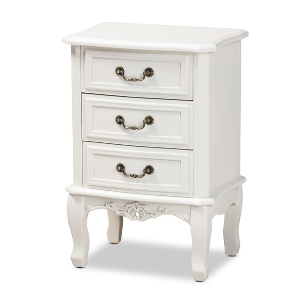 Baxton Studio Gabrielle Traditional French Country 3 Drawer Night