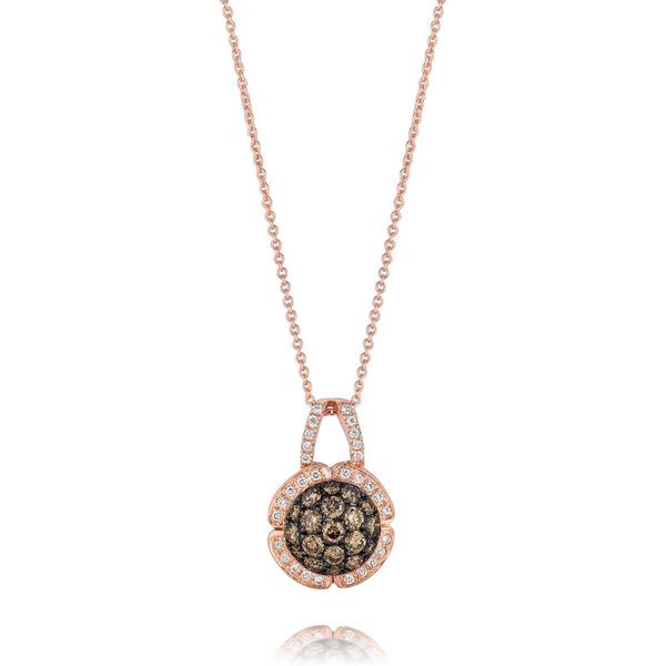 Le Vian(R) 14kt. Rose Gold Brown & White Diamond Pendant - image 