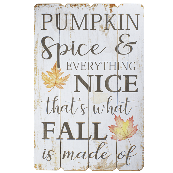 Northlight Pumpkin Spice Everything Nice Fall Wooden Wall Sign