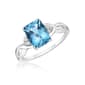 10kt. White Gold Cushion London Blue Topaz Ring - image 4