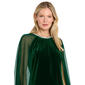 Womens R&M Richards Velvet Sheath Dress with Sheer Capelet - image 3