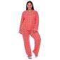 Plus Size White Mark Long Sleeve Heart Print Pajama Set - image 8