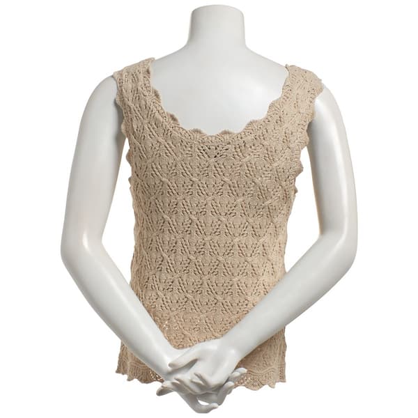 Juniors A. Byer Crochet Scalloped Sweater Tank Top