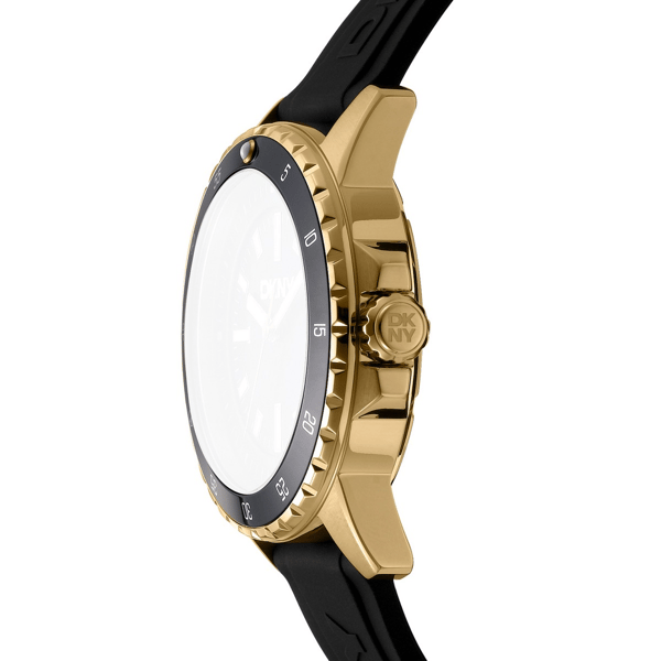 Mens DKNY Sport Watch Black Silicone Strap - DK1G130P0035