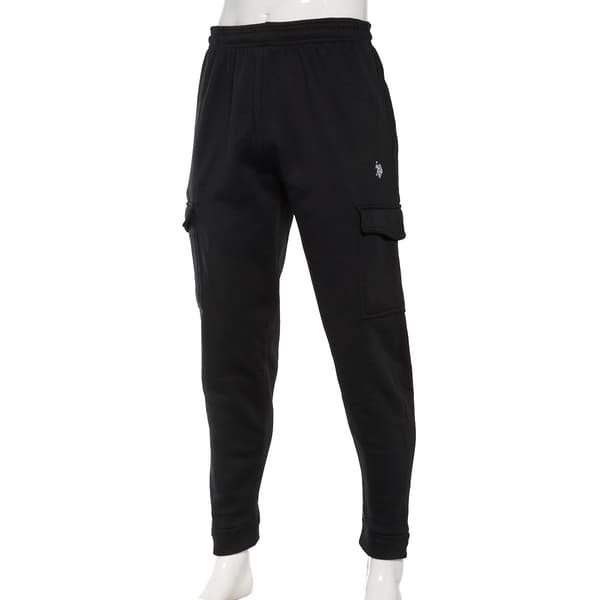 Mens U.S. Polo Assn.&#174; Solid Cargo Pocket Jogger Sweatpants