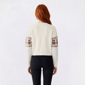 Juniors No Comment Mossy Fairisle Teddy Bear Bow Sweater-Gardenia - image 3