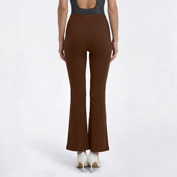 Juniors Cotton Candy Plushmere Rib Flare Casual Pants - image 