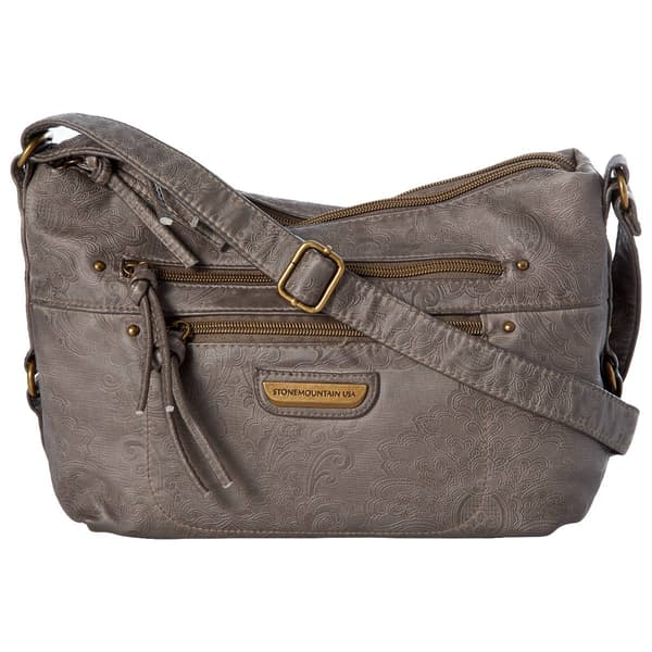 Stone Mountain Embossed Smokey Sofia Hobo Boscov s