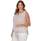 Plus Size Hearts of Palm Cool & Collected Sleeveless Blouse - image 3