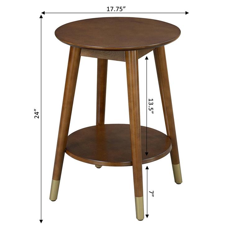 Convenience Concepts Wilson Mid Century Round End Table