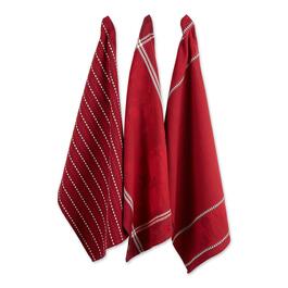 DII® Redwood Harvest Embellished Kitchen Towel Set Of 3