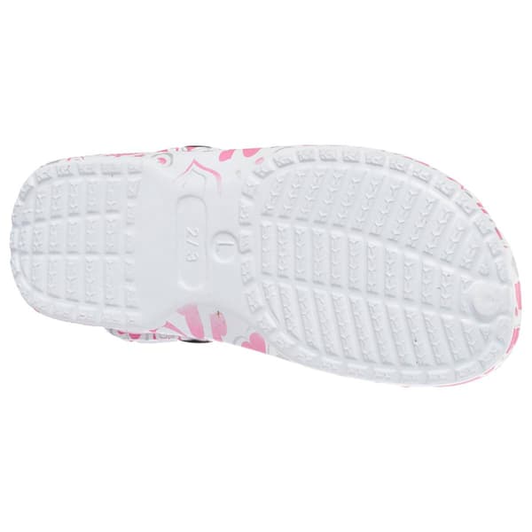 Big Girls Foam Walk&#174; Silver & Pink Heart Clogs