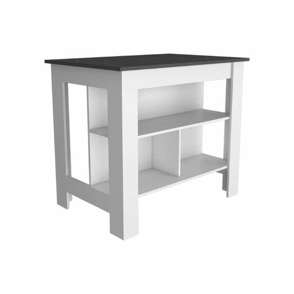 FM FURNITURE Brooklyn Onyx Top Kitchen Island - image 