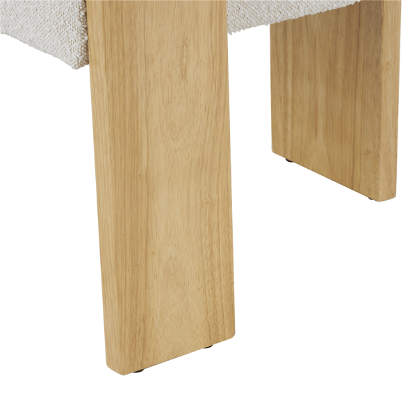 9th & Pike® Contemporary Cream Polyester Accent Chair