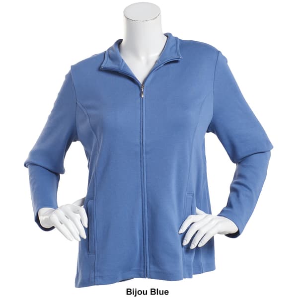 Petite Hasting & Smith Long Sleeve Mock Neck Zip Jacket